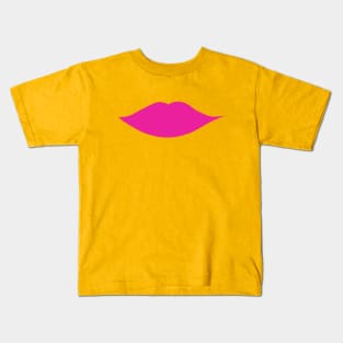 Hot pink lips Kids T-Shirt